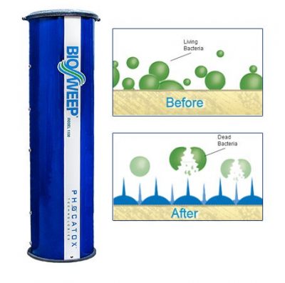 Before and after example of Biosweep's work.